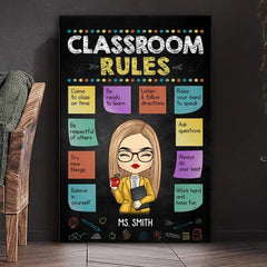 Without Teachers. Life Would Have No Class - Teacher Personalized Custom Vertical Canvas - Gift For Teacher