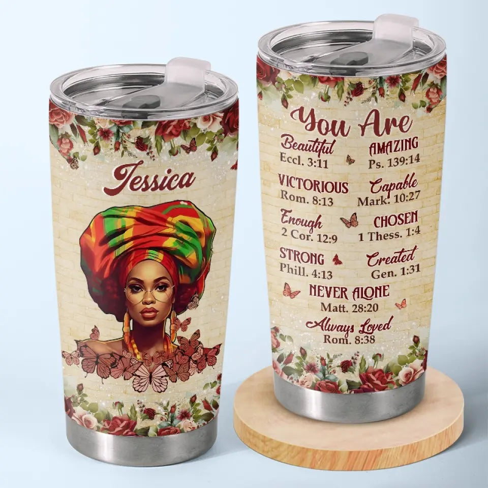 Never Doubt How Beautiful You Are - Bestie Personalized Custom Tumbler - Gift For Best Friends. BFF. Sisters