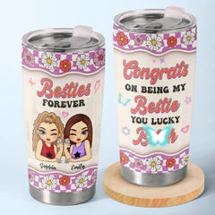 Friendship Is The Wine Of Life - Bestie Personalized Custom Tumbler - Gift For Best Friends. BFF. Sisters