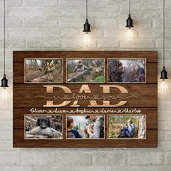Custom Photo Never Forget That I Love You - Family Personalized Custom Horizontal Canvas - Father's Day. Gift For Dad