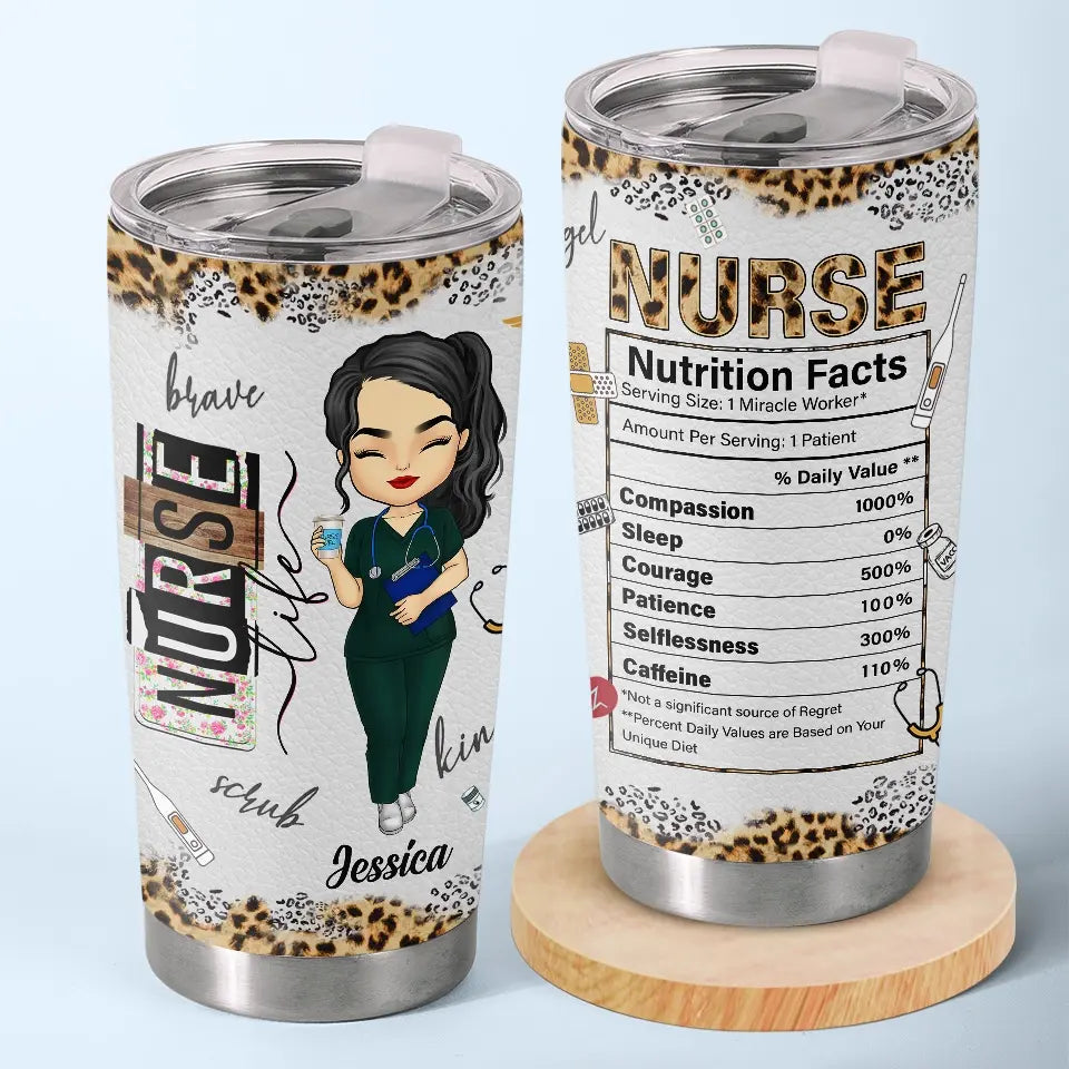 The Real Superheroes Of Our Healthcare System - Nurse Personalized Custom Tumbler - Appreciation. Thank You Gift. Nurse Life