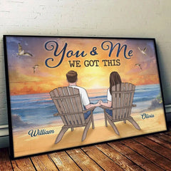 Love Grows Stronger With A Loyal Dog By Your Side - Dog Personalized Custom Horizontal Poster - Gift For Couples. Pet Owners. Pet Lovers