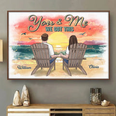 Our Love Story Includes A Furry Chapter - Dog Personalized Custom Horizontal Poster - Gift For Couples. Pet Owners. Pet Lovers