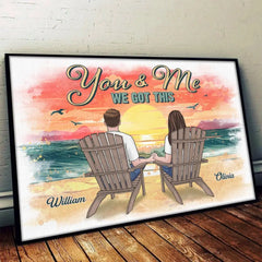 Our Love Story Includes A Furry Chapter - Dog Personalized Custom Horizontal Poster - Gift For Couples. Pet Owners. Pet Lovers