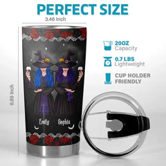 Witches By Nature - Bestie Personalized Custom Tumbler - Halloween Gift For Best Friends. BFF. Sisters