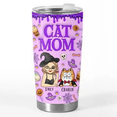 Feline Good About Halloween - Cat Personalized Custom 3D Inflated Effect Printed Tumbler - Halloween Gift For Pet Owners. Pet Lovers