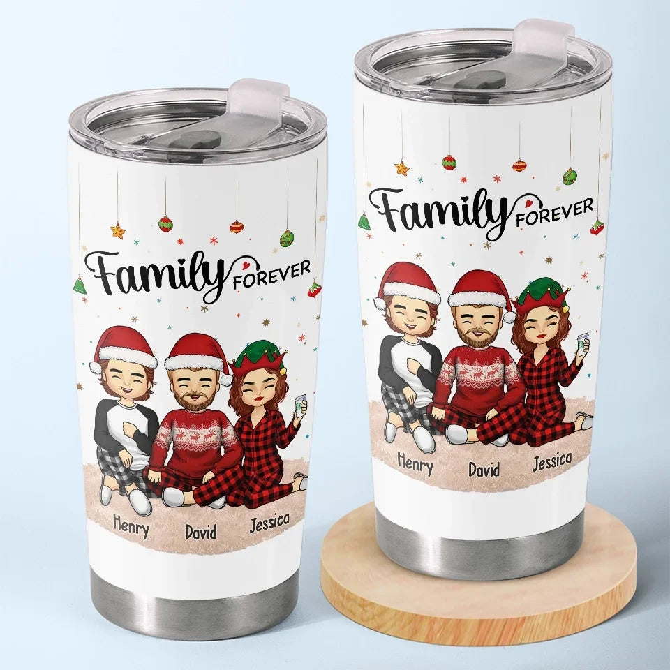 This Christmas Give The Gift Of Love And The Gift Of Joy - Family Personalized Custom Tumbler - Christmas Gift For Family Members. Siblings. Brothers. Sisters
