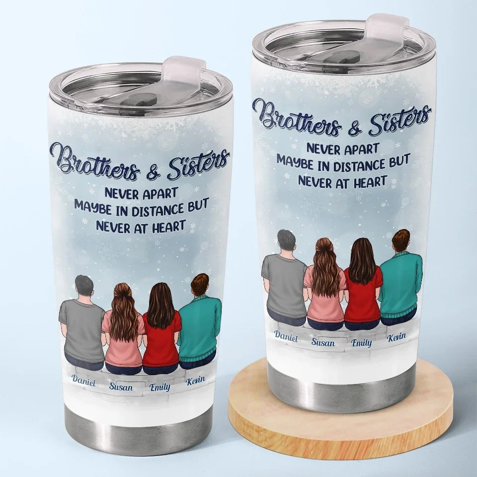 Christmas Means Reconnecting With Family - Family Personalized Custom Tumbler - Christmas Gift For Family Members. Siblings. Brothers. Sisters