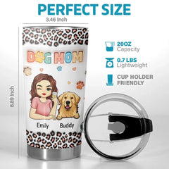 The Best Therapist Has Fur And Four Legs - Dog & Cat Personalized Custom 3D Inflated Effect Printed Tumbler - Christmas Gift For Pet Owners. Pet Lovers