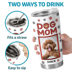 Custom Photo A Little Fur Can Brighten Even The Gloomiest Days - Dog & Cat Personalized Custom 3D Inflated Effect Printed Tumbler - Gift For Pet Owners. Pet Lovers