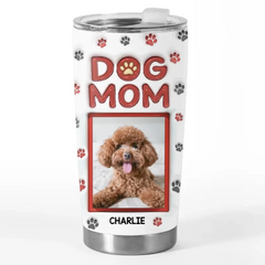 Custom Photo A Little Fur Can Brighten Even The Gloomiest Days - Dog & Cat Personalized Custom 3D Inflated Effect Printed Tumbler - Gift For Pet Owners. Pet Lovers