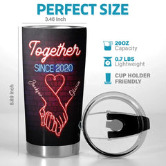 Together. We've Created Our Forever - Couple Personalized Custom Tumbler - Christmas Gift For Husband Wife. Anniversary