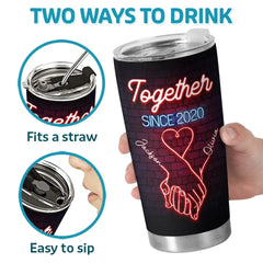 Together. We've Created Our Forever - Couple Personalized Custom Tumbler - Christmas Gift For Husband Wife. Anniversary