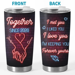 Together. We've Created Our Forever - Couple Personalized Custom Tumbler - Christmas Gift For Husband Wife. Anniversary