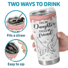 A Mother's Love Is Forever - Family Personalized Custom 3D Inflated Effect Printed Tumbler - Gift For Mom. Daughter