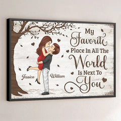 My Smile Is Yours - Couple Personalized Custom Horizontal Poster - Gift For Husband Wife. Anniversary