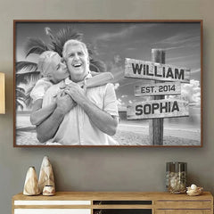 Custom Photo With You. I've Found My Home - Couple Personalized Custom Horizontal Poster - Gift For Husband Wife. Anniversary