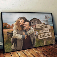 Custom Photo I Still Fall For You Every Day - Couple Personalized Custom Horizontal Poster - Gift For Husband Wife. Anniversary