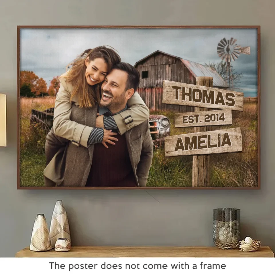 Custom Photo I Still Fall For You Every Day - Couple Personalized Custom Horizontal Poster - Gift For Husband Wife. Anniversary