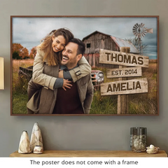 Custom Photo I Still Fall For You Every Day - Couple Personalized Custom Horizontal Poster - Gift For Husband Wife. Anniversary