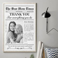 Custom Photo A Mother's Love Is My Greatest Blessing - Family Personalized Custom Vertical Poster - Gift For Mom