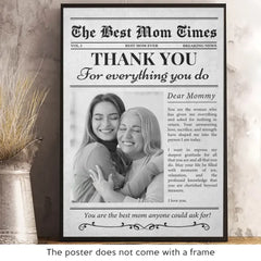 Custom Photo A Mother's Love Is My Greatest Blessing - Family Personalized Custom Vertical Poster - Gift For Mom