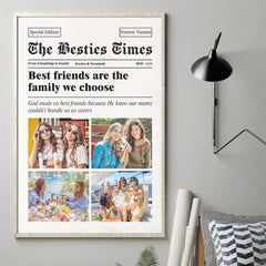 Custom Photo The Besties Times - Bestie Personalized Custom Vertical Poster - Gift For Best Friends. BFF. Sisters
