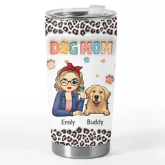 The Best Therapist Has Fur And Four Legs - Dog & Cat Personalized Custom 3D Inflated Effect Printed Tumbler - Christmas Gift For Pet Owners. Pet Lovers
