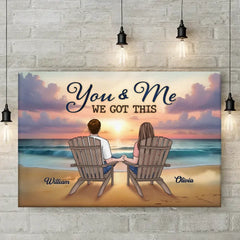 You And Me And The Fur Babies - Dog & Cat Personalized Custom Horizontal Canvas - Gift For Pet Owners. Pet Lovers