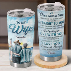 The Best Thing To Hold Onto In Life Is Each Other - Couple Personalized Custom Tumbler - Gift For Husband Wife. Anniversary