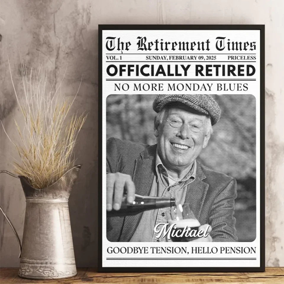 Custom Photo No More Monday Blues - Personalized Custom Vertical Poster - Appreciation. Retirement Gift For Coworkers. Work Friends. Colleagues. Family Members