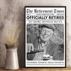 Custom Photo No More Monday Blues - Personalized Custom Vertical Poster - Appreciation. Retirement Gift For Coworkers. Work Friends. Colleagues. Family Members