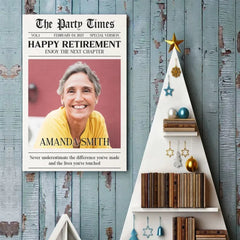 Custom Photo Enjoy The Next Chapter In Life - Personalized Custom Vertical Poster - Appreciation. Retirement Gift For Coworkers. Work Friends. Colleagues. Family Members