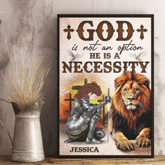 God Is A Necessity - Family Personalized Custom Vertical Poster - Gift For Yourself. Best Friends. Siblings. Family Members