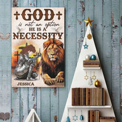 God Is A Necessity - Family Personalized Custom Vertical Poster - Gift For Yourself. Best Friends. Siblings. Family Members