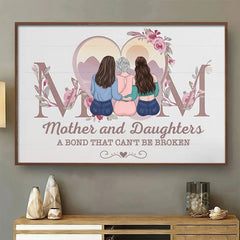 My Mom Is My Home And My Haven - Family Personalized Custom Horizontal Poster - Gift For Mom. Daughter