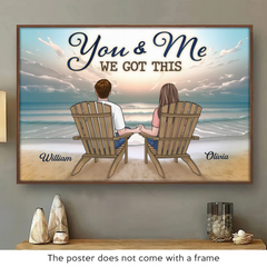 Our Hearts Are Full Of Love - Couple Personalized Custom Horizontal Poster - Gift For Husband Wife. Anniversary