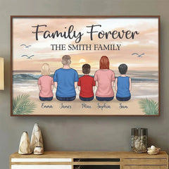 Family Forever. The Greatest Gift Of All - Family Personalized Custom Horizontal Poster - Gift For Family Members