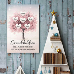 Grandchildren. Little Blessings And Endless Joy - Family Personalized Custom Vertical Poster - Gift For Grandma. Grandpa. Grandkid