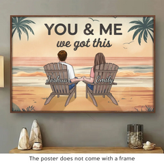Our Love Is An Adventure - Couple Personalized Custom Horizontal Poster - Gift For Husband Wife. Anniversary