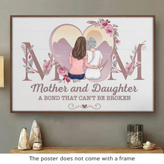 My Mom Is My Home And My Haven - Family Personalized Custom Horizontal Poster - Gift For Mom. Daughter