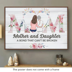Every Daughter Dreams Of A Mom Like Mine - Family Personalized Custom Horizontal Poster - Gift For Mom. Daughter