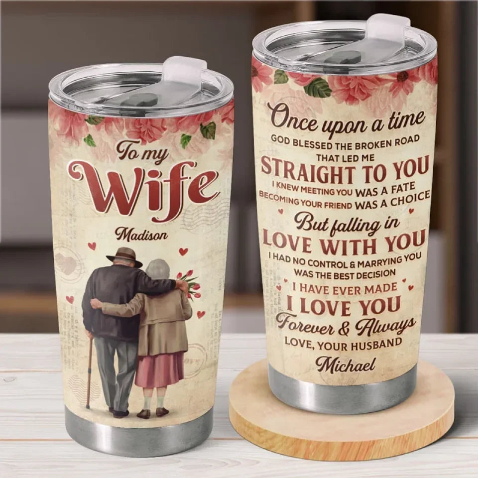 Love Is All We Need - Couple Personalized Custom Tumbler - Gift For Husband Wife. Anniversary
