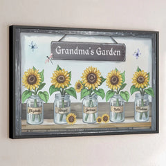 The Beauty Of Grandma's Garden Is Rooted In Her Love - Family Personalized Custom Horizontal Poster - Gift For Mom. Grandma