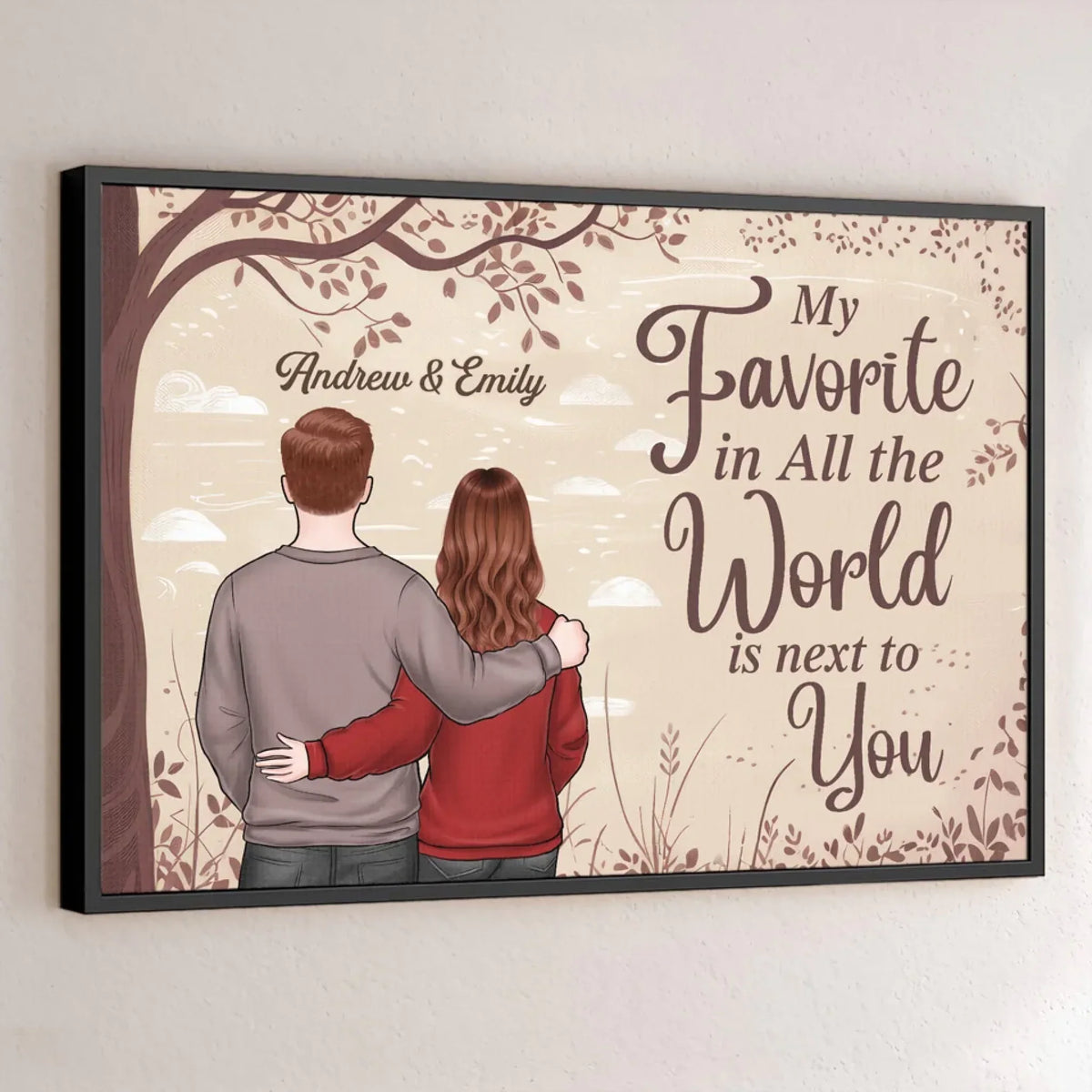 Always Better Together - Couple Personalized Custom Horizontal Poster - Gift For Husband Wife. Anniversary