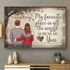 My Heart Is Yours - Couple Personalized Custom Horizontal Poster - Gift For Husband Wife. Anniversary