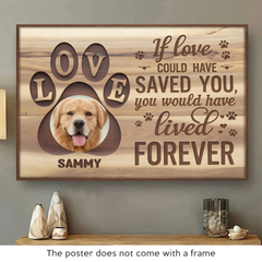 Custom Photo No Longer By My Side. But Always In My Soul - Memorial Personalized Custom Horizontal Poster - Sympathy Gift For Pet Owners. Pet Lovers