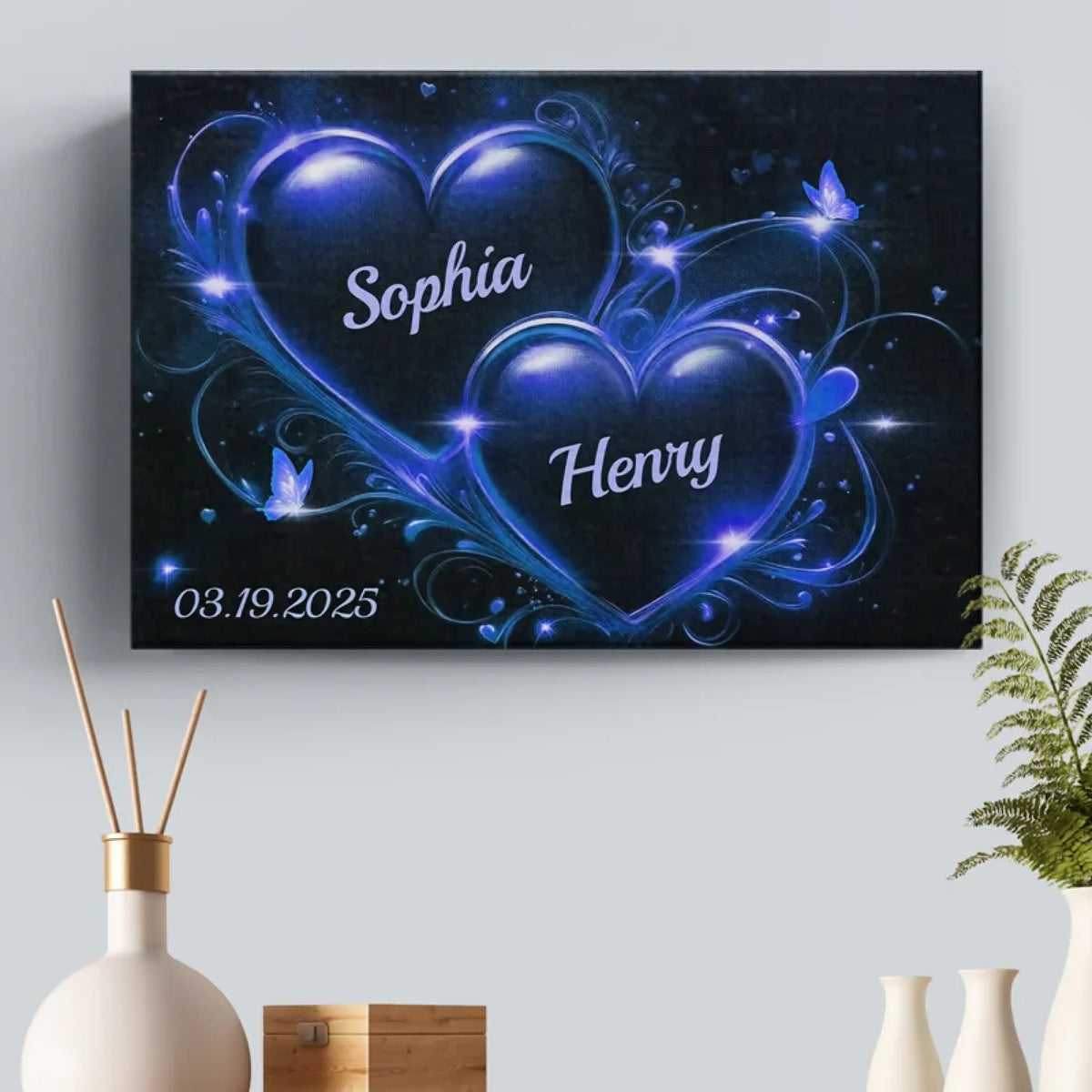 Endless Love. Endless Us - Couple Personalized Custom Horizontal Canvas - Gift For Husband Wife. Anniversary