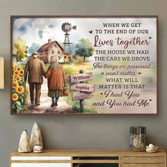 Together. We Age Like Fine Wine - Couple Personalized Custom Horizontal Poster - Gift For Husband Wife. Anniversary