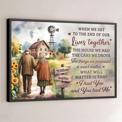 Together. We Age Like Fine Wine - Couple Personalized Custom Horizontal Poster - Gift For Husband Wife. Anniversary